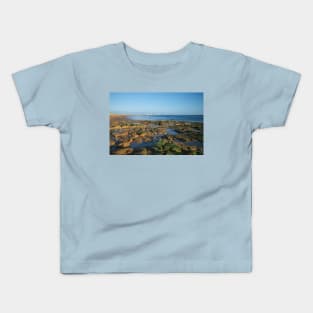 Rock Pools on the beach at Seaton Sluice Kids T-Shirt